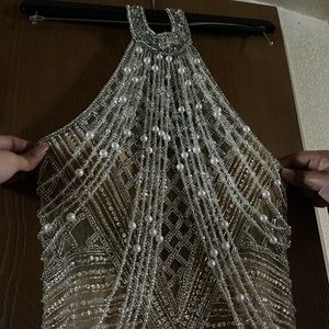Portia and Scarlette silver nude with lining size 6 gown